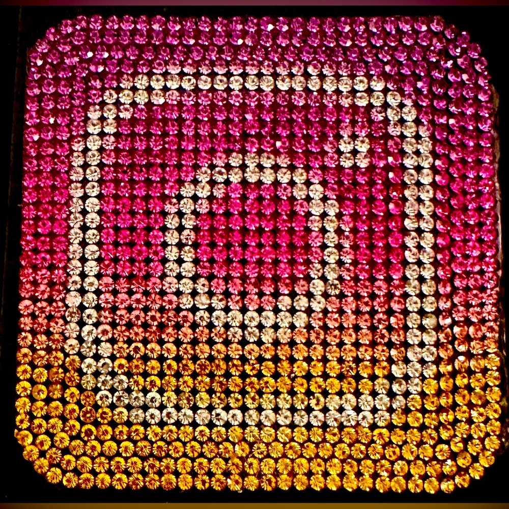 NWT Instagram heat press rhinestone patch